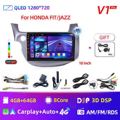 Car radio Honda Fit Jazz 2008-2013 10" Android 12 Double Din