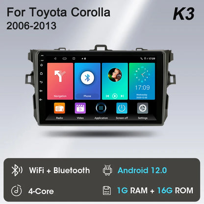 9" 2DIN Android Car Stereo for Toyota Corolla 2006-2012