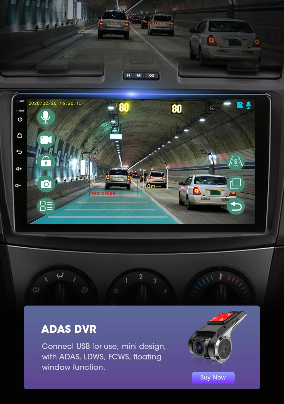 Stereo Mazda 3 2009-2013, 9" Android 12 Double Din, GPS Navigation