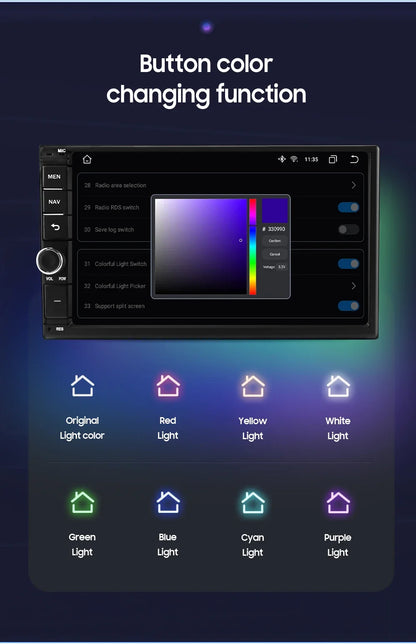 Android Radio 7" 2Din CarPlay GPS Universal 4G