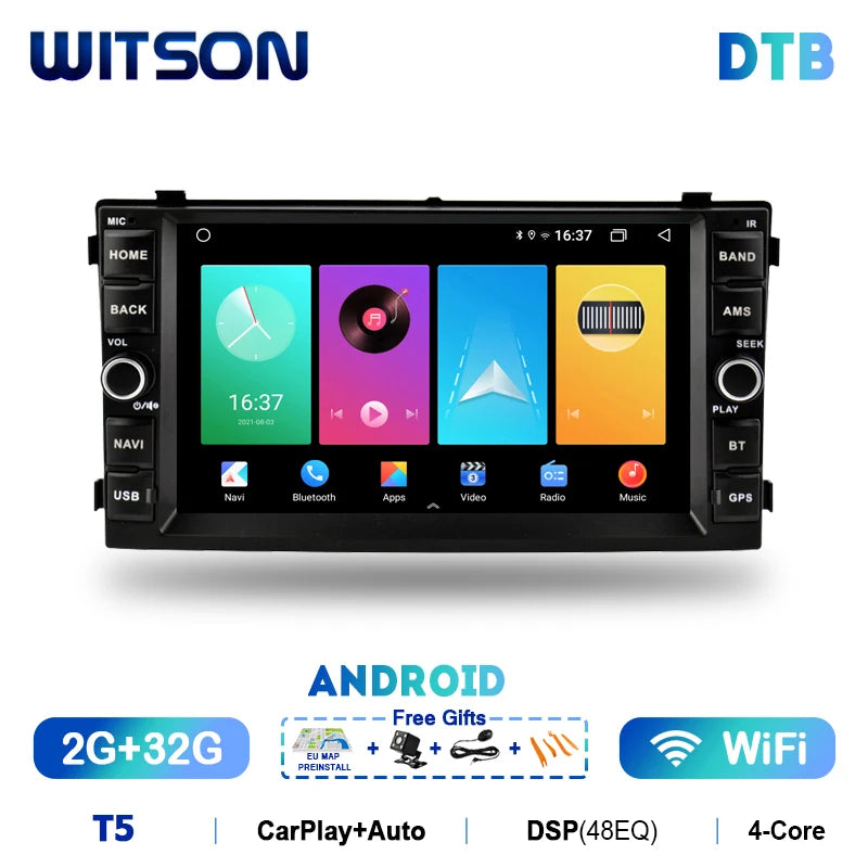 Car radio 7" Android Double Din for Kia Ceed 2007–2009