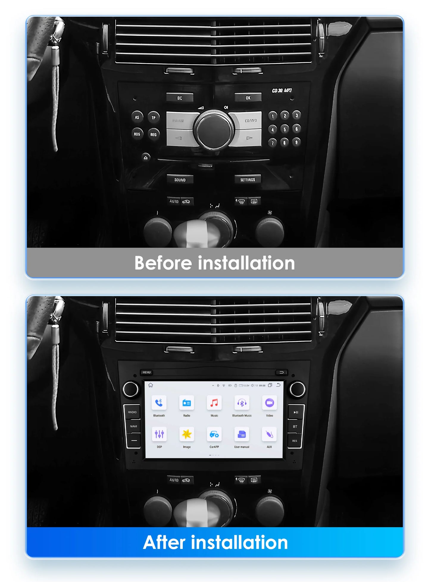 Autoradio da 7" per Opel Astra H/J 2004-2010 Corsa C/D 2004-2013