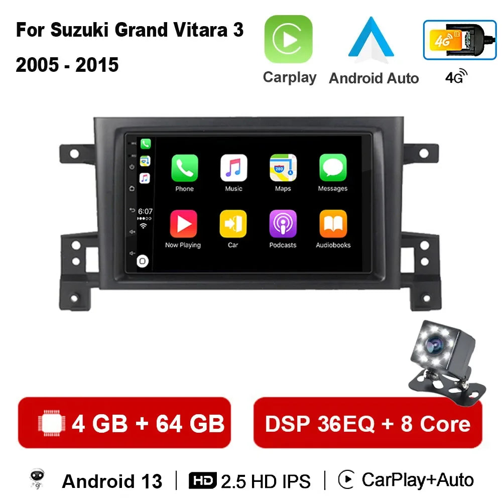 Autoradio Android 13 da 7" per Suzuki Grand Vitara 2005-2015