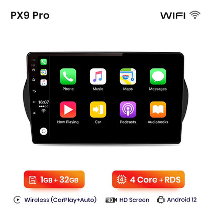 CarPlay 9" AWESAFE for Fiat Fiorino and Citroen Nemo