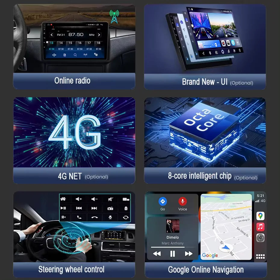 Autoradio Android da 9" per Suzuki Vitara 2017-2020, GPS e CarPlay