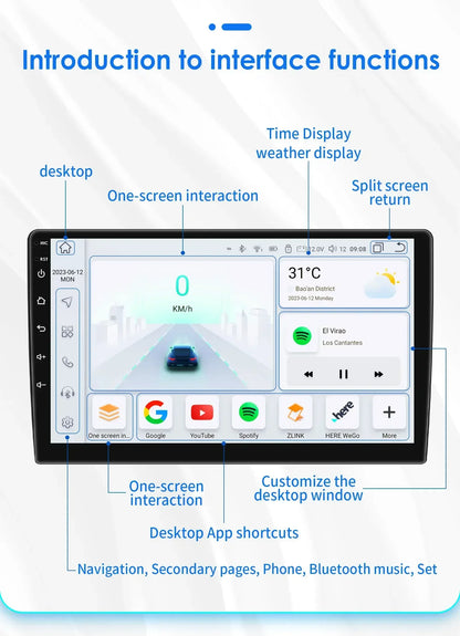 Car radio 9" 2 Din Android Subaru WRX, STI, Forester, Crosstek, Impreza 2015-2018