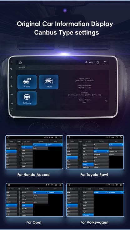 Autoradio 10.1" 1DIN Android Auto con GPS Universal AutoRadioCanario