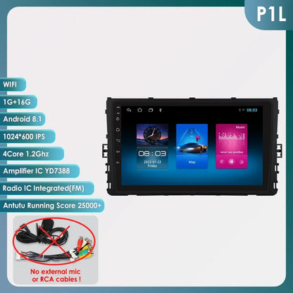9" 2DIN Android 13 Car Stereo for VW T-Roc T-Cross Polo 2018-2021