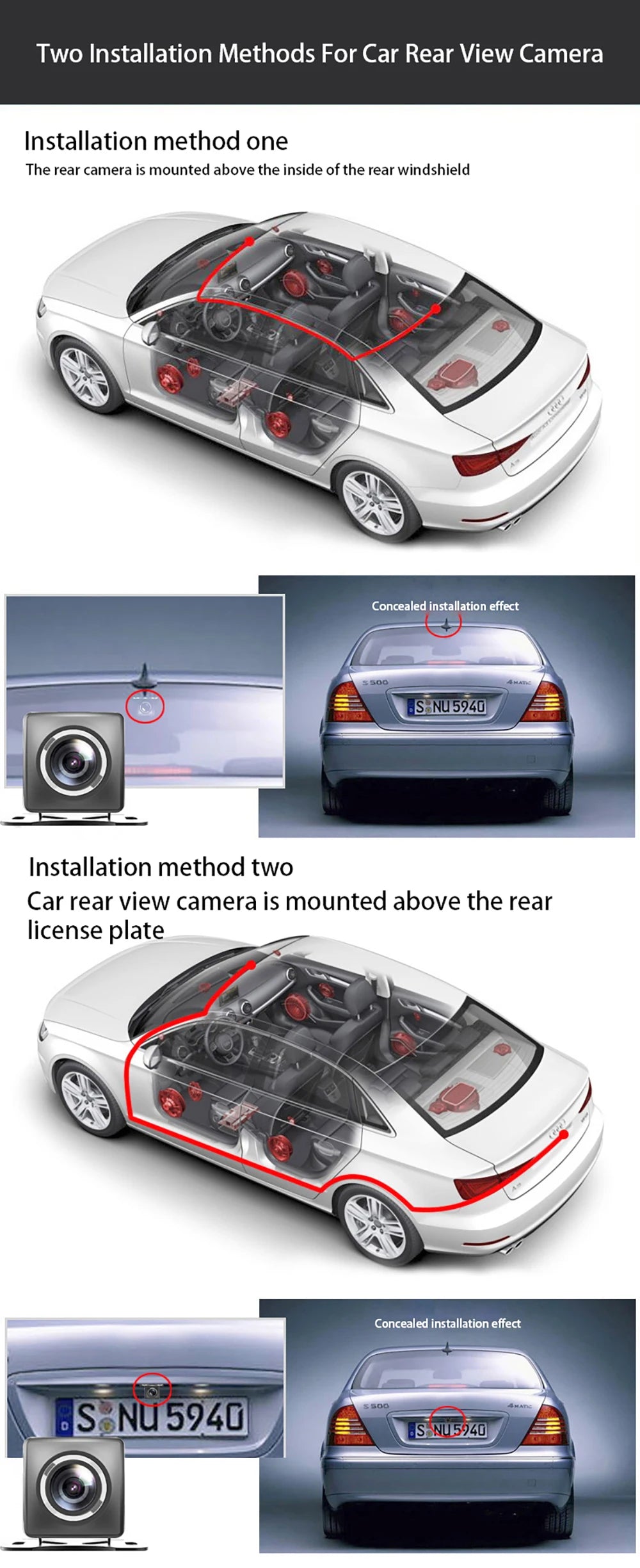 Dash Cam 3 Cámaras WiFi 1080P 3'' AutoRadioCanario