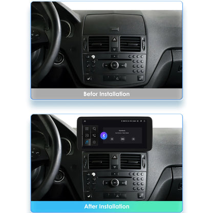 Autoradio 10.25" 2 Din Android CarPlay per Mercedes-Benz Classe C W204 S204 2008-2010