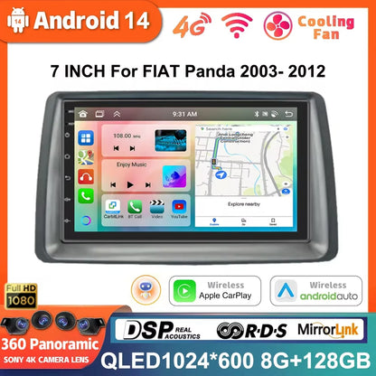 Multimediale Android CarPlay da 7" per Fiat Panda 2003-2012