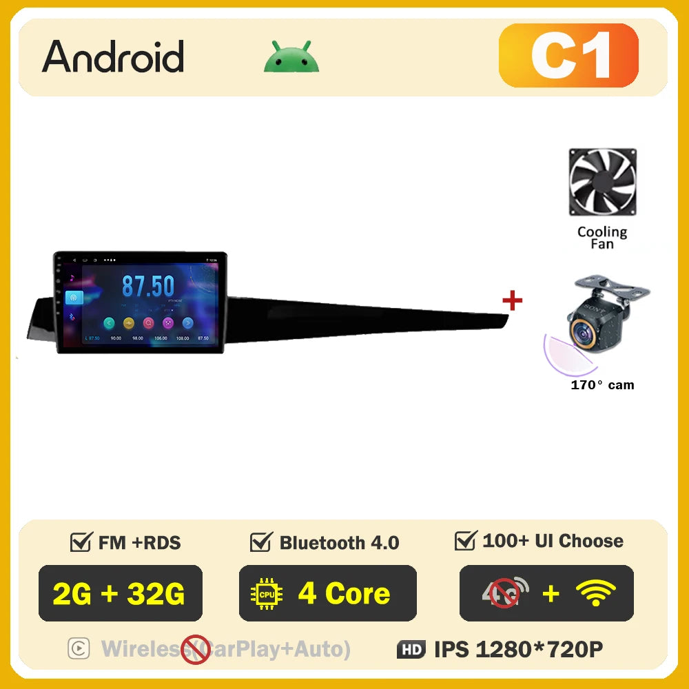 Autoradio Android 9" 1 Din para Renault Latitude/Laguna