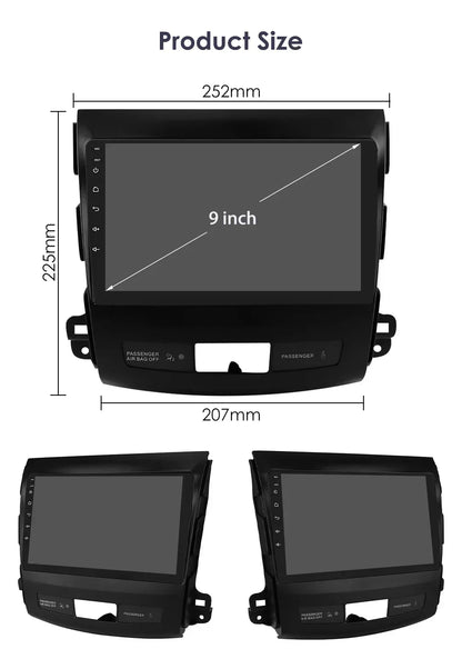 Car radio 9" 2 DIN for Mitsubishi Outlander 2005-2011