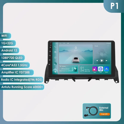 Autoradio 9" 2 Din Android 13 per Mercedes Benz Classe C W204 S204 2007-2010