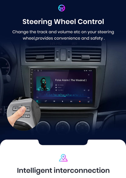 Car radio 9" 2DIN Android 12 for Mazda 6 2007-2012