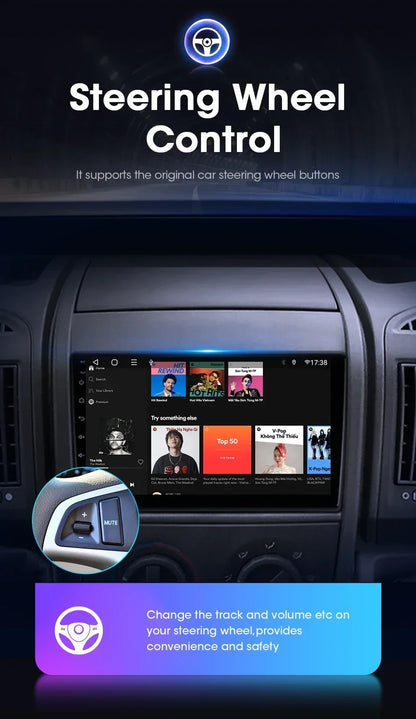 Autoradio 9" 2DIN Android per Fiat Ducato 2006-2022
