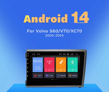 Multimedia Radio 8" 2Din Android 13 for Volvo S60 V70 XC70 XC90 2000-2004