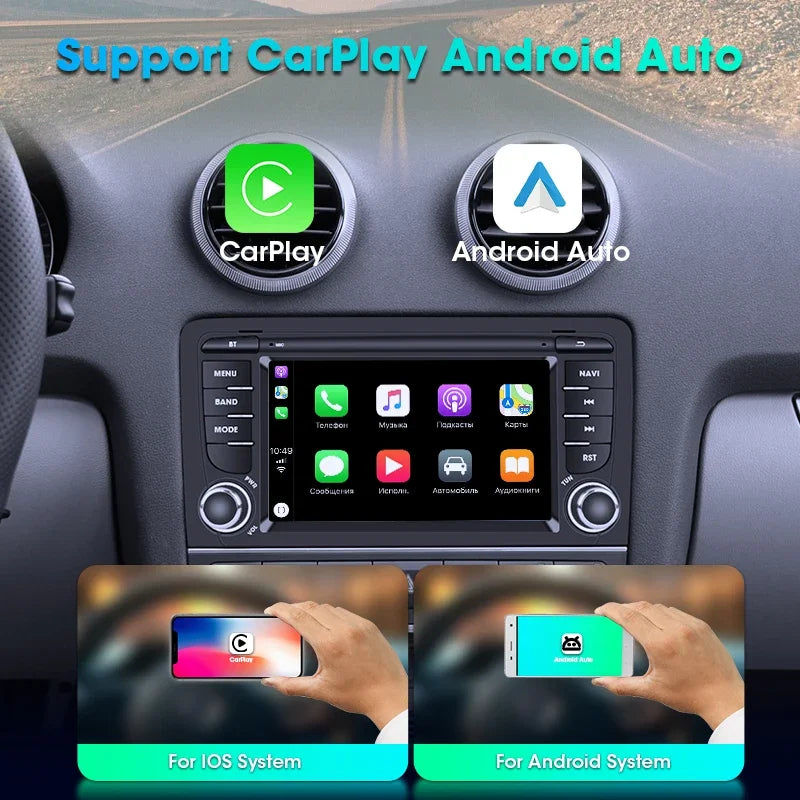 A3 Navigator: Radio 7" Android CarPlay AutoRadioCanario