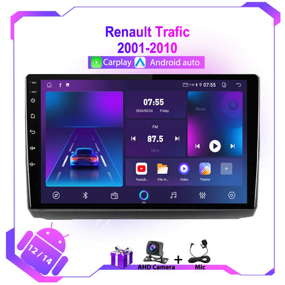 Multimedia Android 10" para Renault Trafic 2001-2010, Navegación y CarPlay