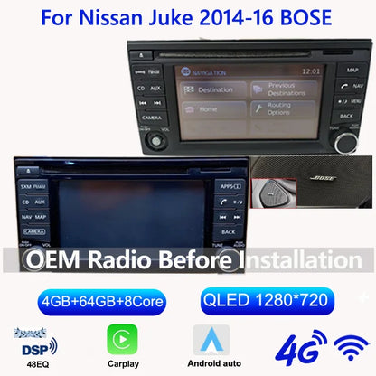 GPS Radio 9" Nissan Juke 2010-2019 DSP 8-Core