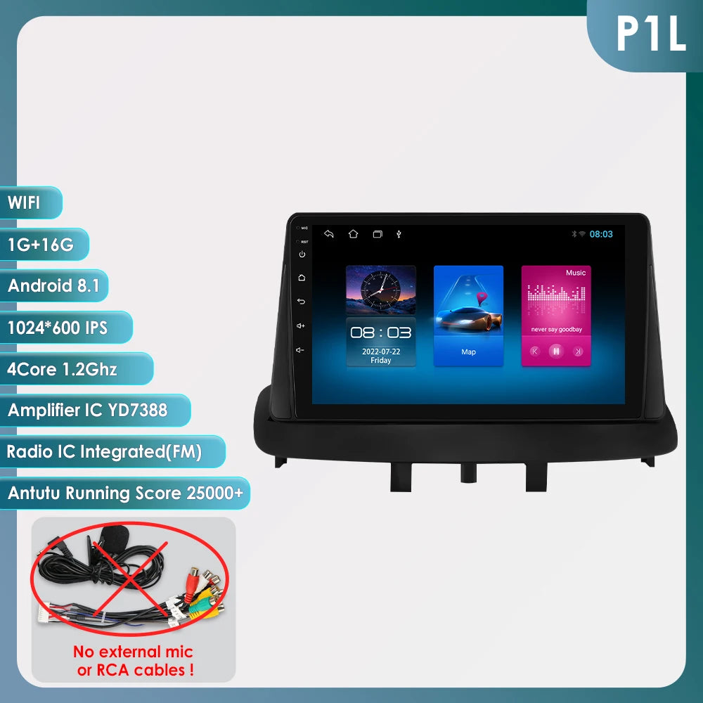 Autoradio Android da 9" per Renault Megane 3 2008-2014
