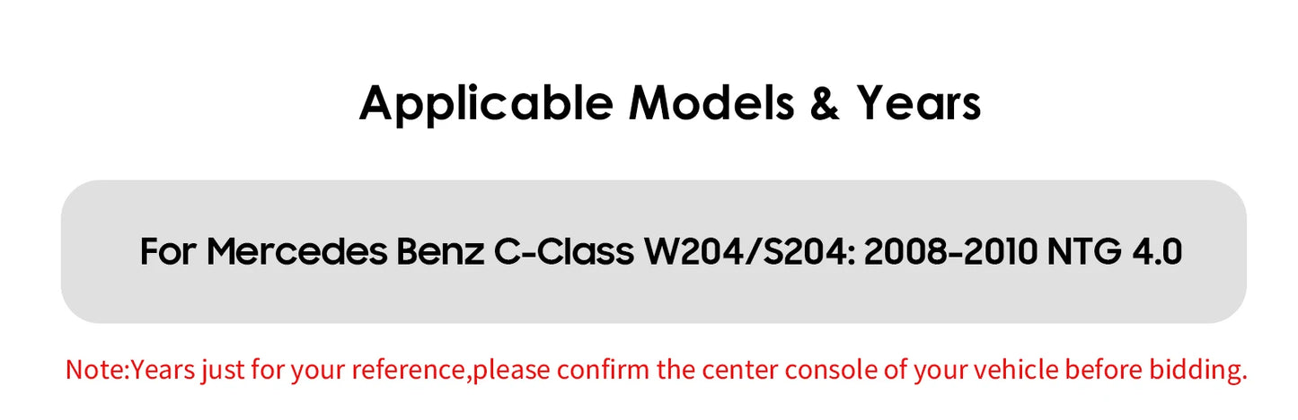 Autoradio 10.25" 2 Din Android CarPlay per Mercedes-Benz Classe C W204 S204 2008-2010