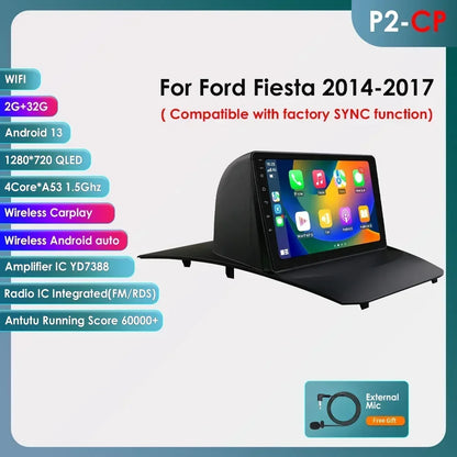 9" Double Din Android Car Stereo for Ford Fiesta 2009–2017
