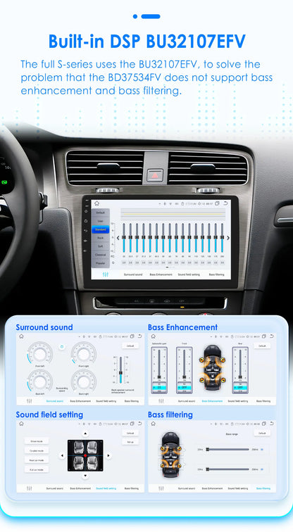 Android 10.1" 2DIN Radio per Volkswagen Golf 7 2013-2017 con CarPlay e 4G