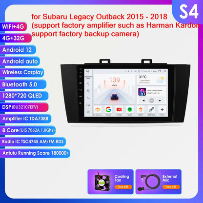 Android 9" 2DIN CarPlay radio for Subaru Legacy 2015-2018