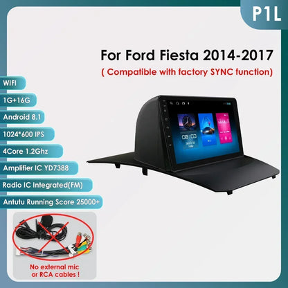 9" Double Din Android Car Stereo for Ford Fiesta 2009–2017