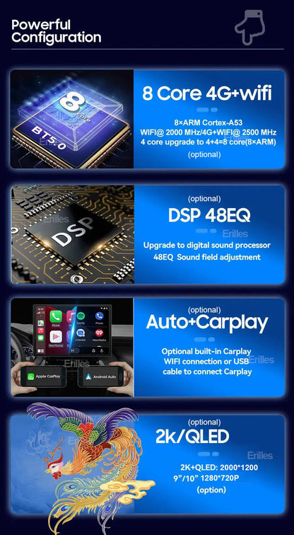 Autoradio Android da 9" per Mercedes Classe C W203