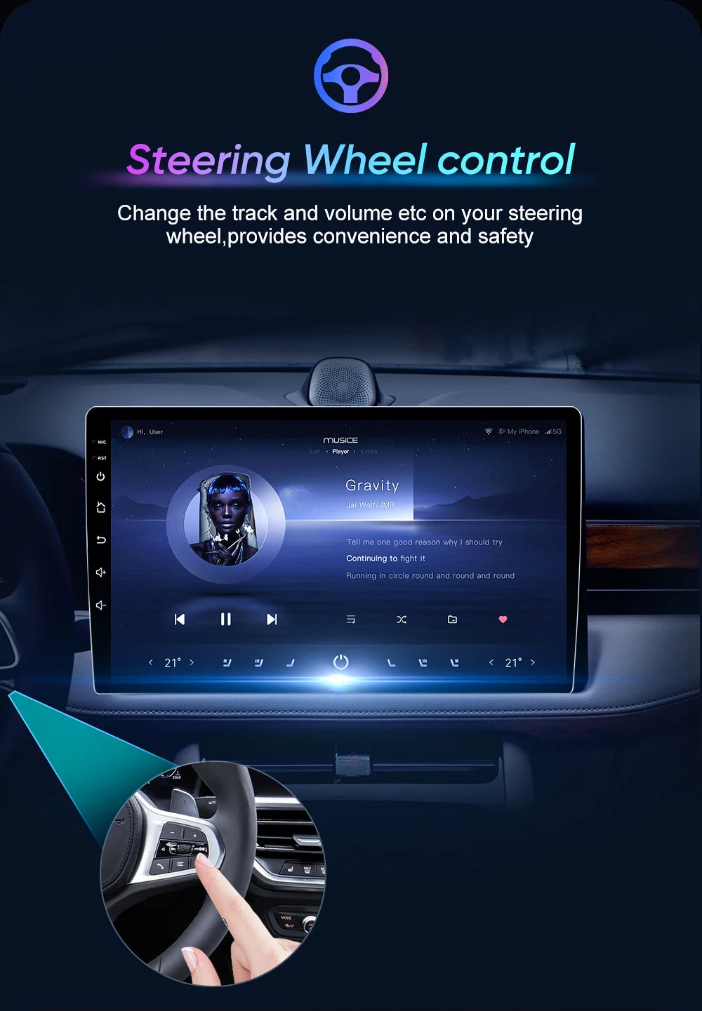 Stereo Mazda MX-5 NC 2005-2015, 9" Android DSP, Wi-Fi, Carplay