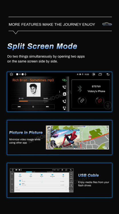 8.8" CarPlay Android Auto for Audi A5 2009-2016