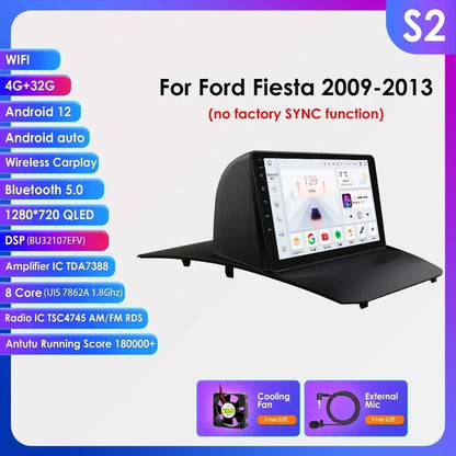 9" Double Din Android Car Stereo for Ford Fiesta 2009–2017