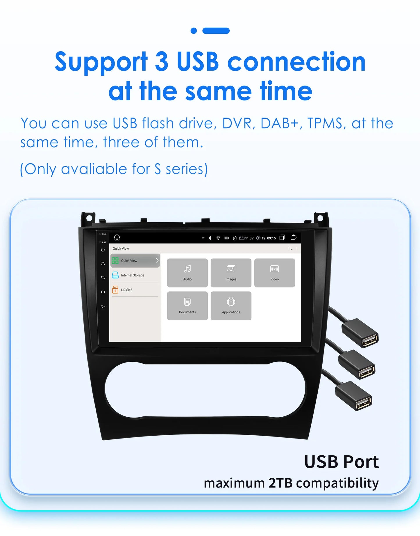 OSSURET 9" Android 12 Autoradio GPS Stereo per Mercedes Benz CLC W203 C180 C200 CLK200 CLK W209 4G 8Core 2din