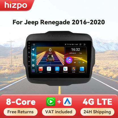 Autoradio 2DIN da 9" con Android 13 per Jeep Renegade 2016-2020
