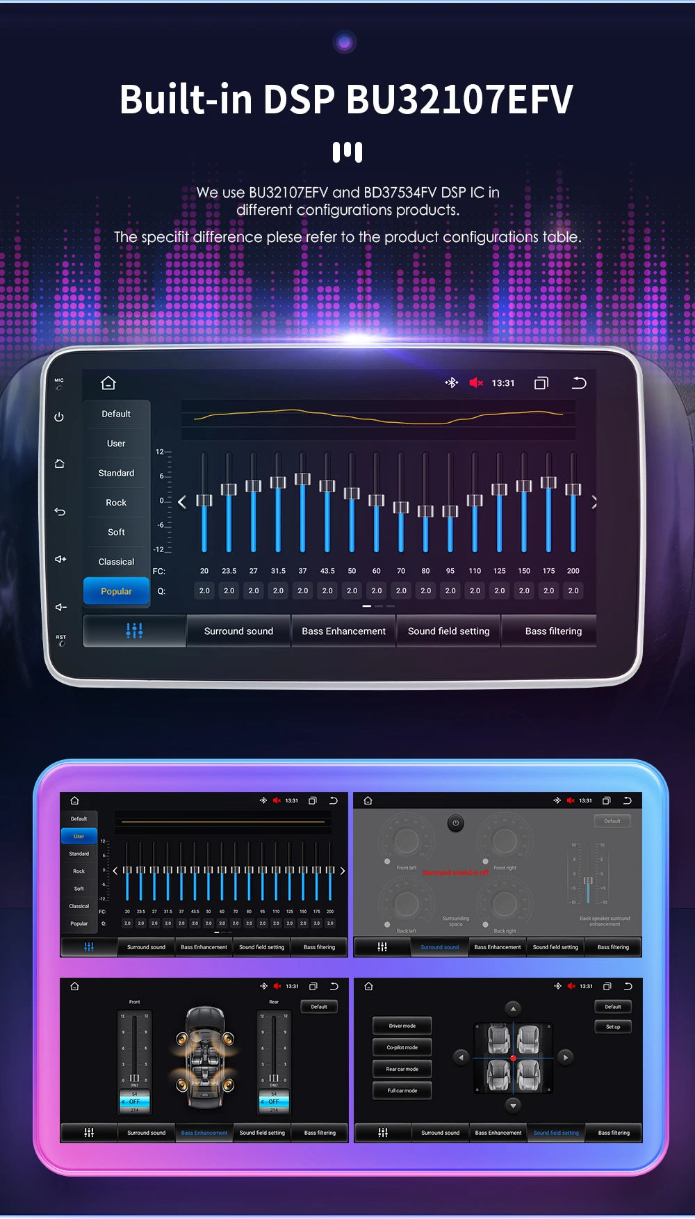 Autoradio 10.1" 1DIN Android Auto con GPS Universal AutoRadioCanario