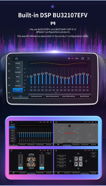 Autoradio 10.1" 1DIN Android Auto con GPS Universal AutoRadioCanario