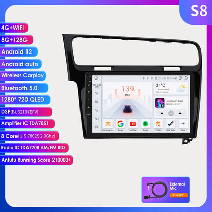 Android 10.1" 2DIN Radio per Volkswagen VW Golf 7 2013-2017 con GPS e CarPlay