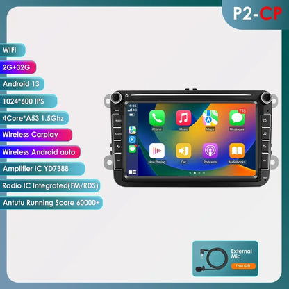 Car radio 8" Android 13 for VW Golf, Passat B7, Polo, Tiguan