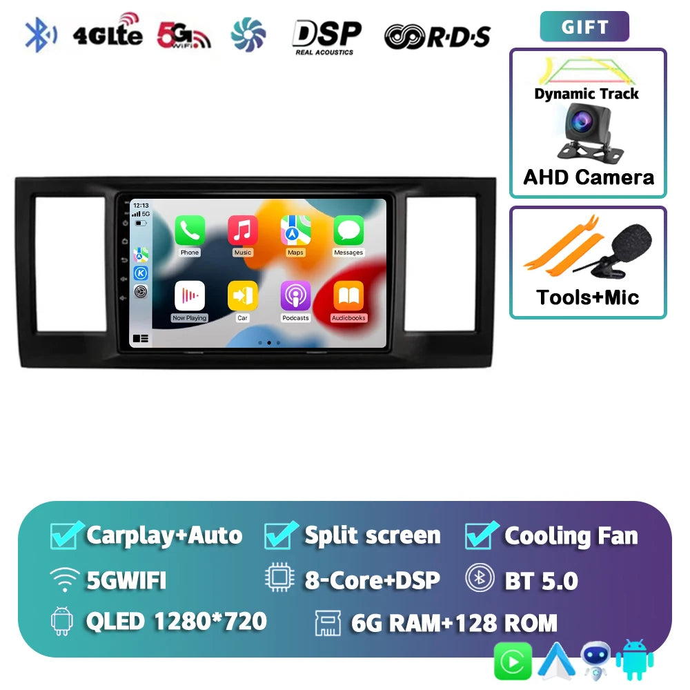 9" 2 Din Android Radio for VW Caravelle 2015-2020 – CarPlay, GPS, 360° View