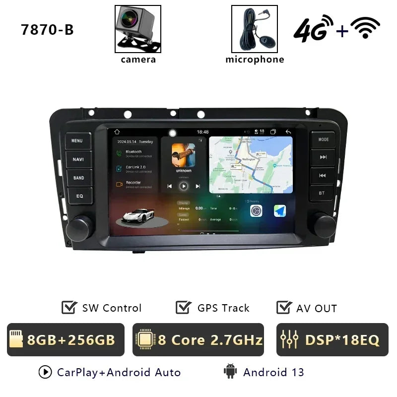 Autoradio Android 8" Double Din per Volvo S60 2005-2009