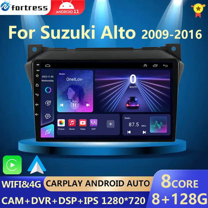Android 12 9" 2 Din Autoradio per Suzuki Alto 2009-2016