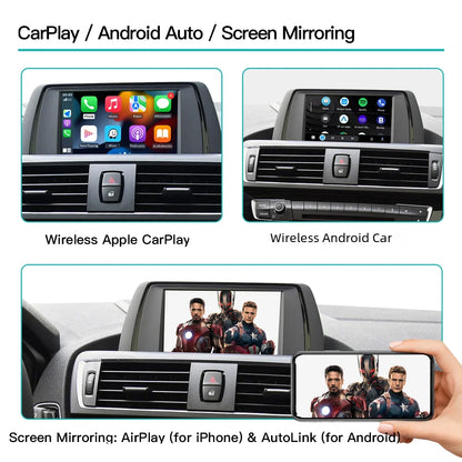 Modulo di aggiornamento Android 12 Wireless CarPlay da 10,25" per BMW Serie 1-4 (2011-2017)