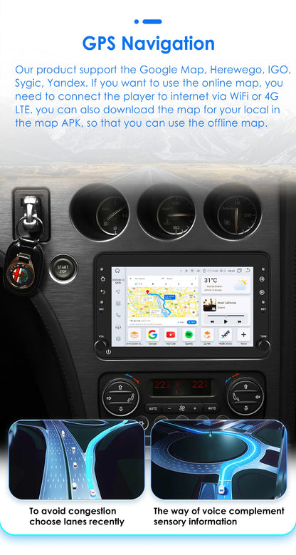 Hizpo 7" Android Auto radio for Alfa Romeo 159 Brera