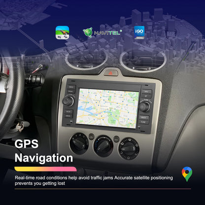 Autoradio 7" Double Din per Ford Kuga 2008-2011 - CarPlay, Android Auto, GPS e riproduzione multimediale