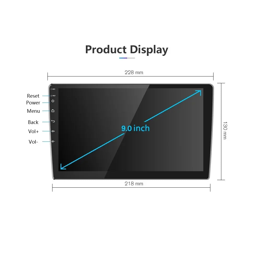 9" Android 14 CarPlay for Toyota Matrix 2003-2008 and Pontiac Vibe 2003-2004