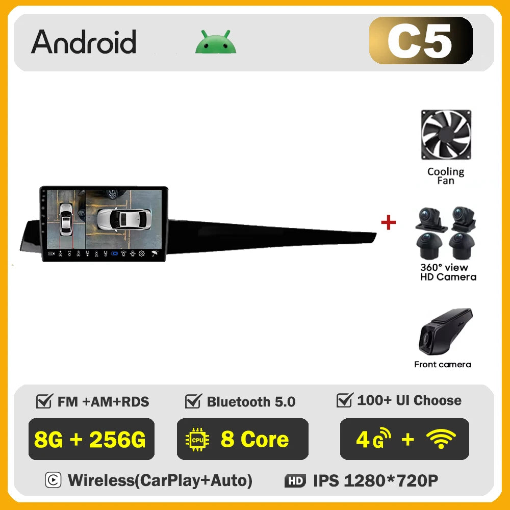 Autoradio Android 9" 1 Din para Renault Latitude/Laguna