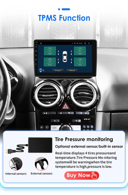 Autoradio 9'' 2Din Android 13 per Opel Corsa D 2007-2013 - CarPlay, GPS, 4G, Wi-Fi, 8 GB+128 GB