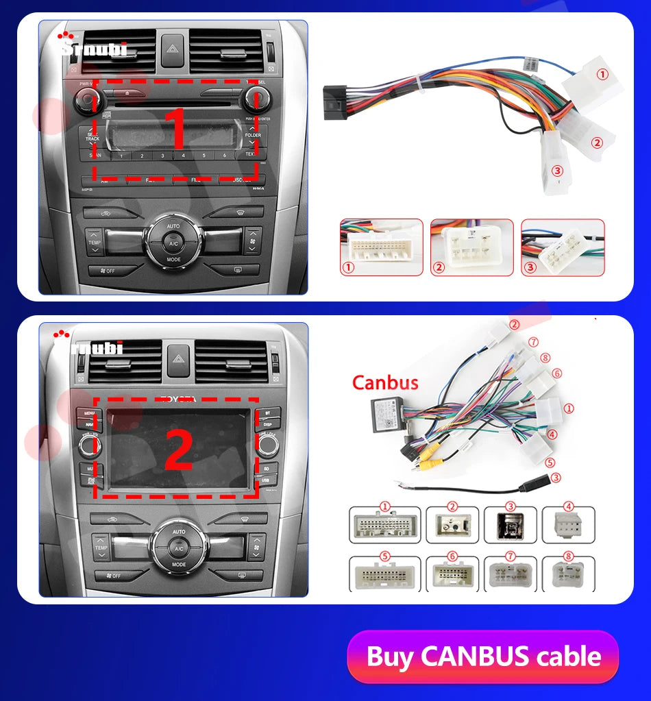 9" 2DIN Android Car Stereo for Toyota Corolla 2006-2012